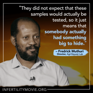 They did not expect that these samples would actually be tested, so it just means that somebody actually had something big to hide.